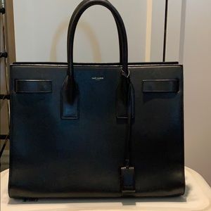 Saint Laurent Calfskin Large Sac De Jour